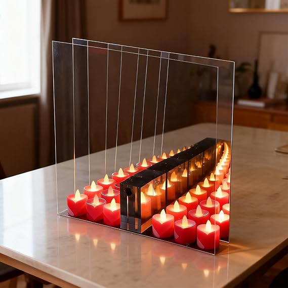 6 Pcs Acrylic Two Way Mirror Sheets - 12x12x0.04 Inch Infinity See-Through Glass for Magic Projects, 30% Transparent (6, 12x12x0.04)