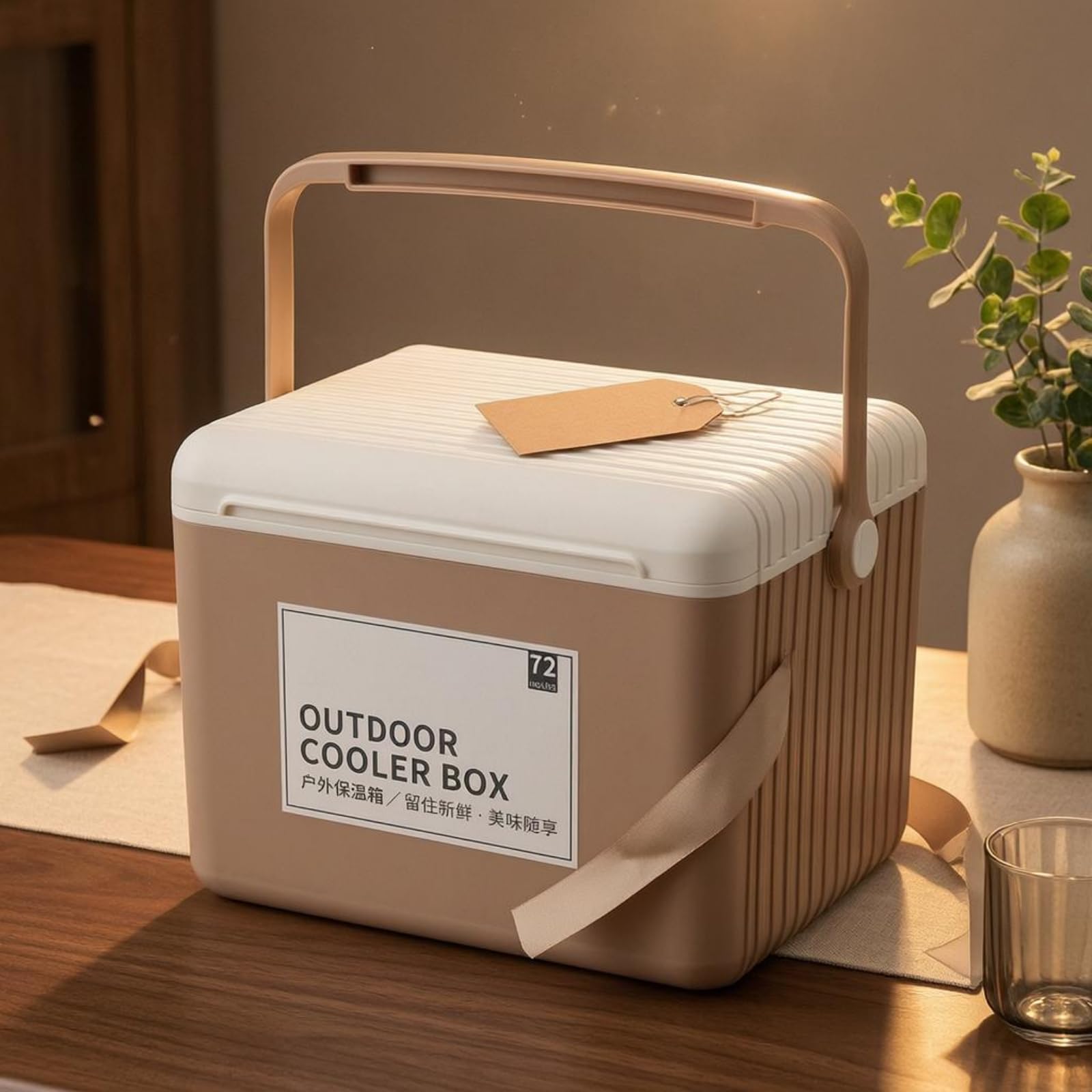 Nevera Portátil Hielera Contenedor Térmico Caja Isotérmica con Cuerpo Rectangular Rígido y Paneles Acanalados Aislamiento para Conservación en Frío