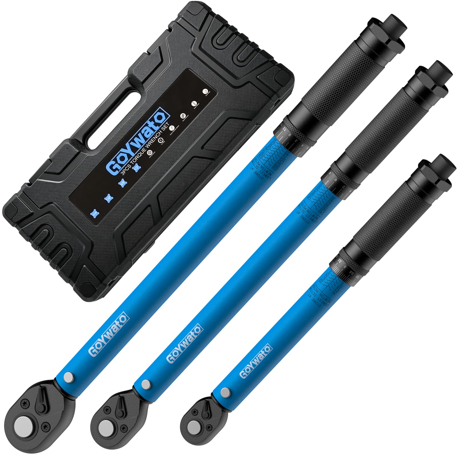 Set di Chiave Dinamometrica con 1/4" 3/8" 1/2", 3-230N·m, 72 Denti | Chiavi Dinamometriche con Precisione ±3%, Doppia Scala, Valigetta, per Moto Bici Auto Camion Bulloni Lavori Meccanici