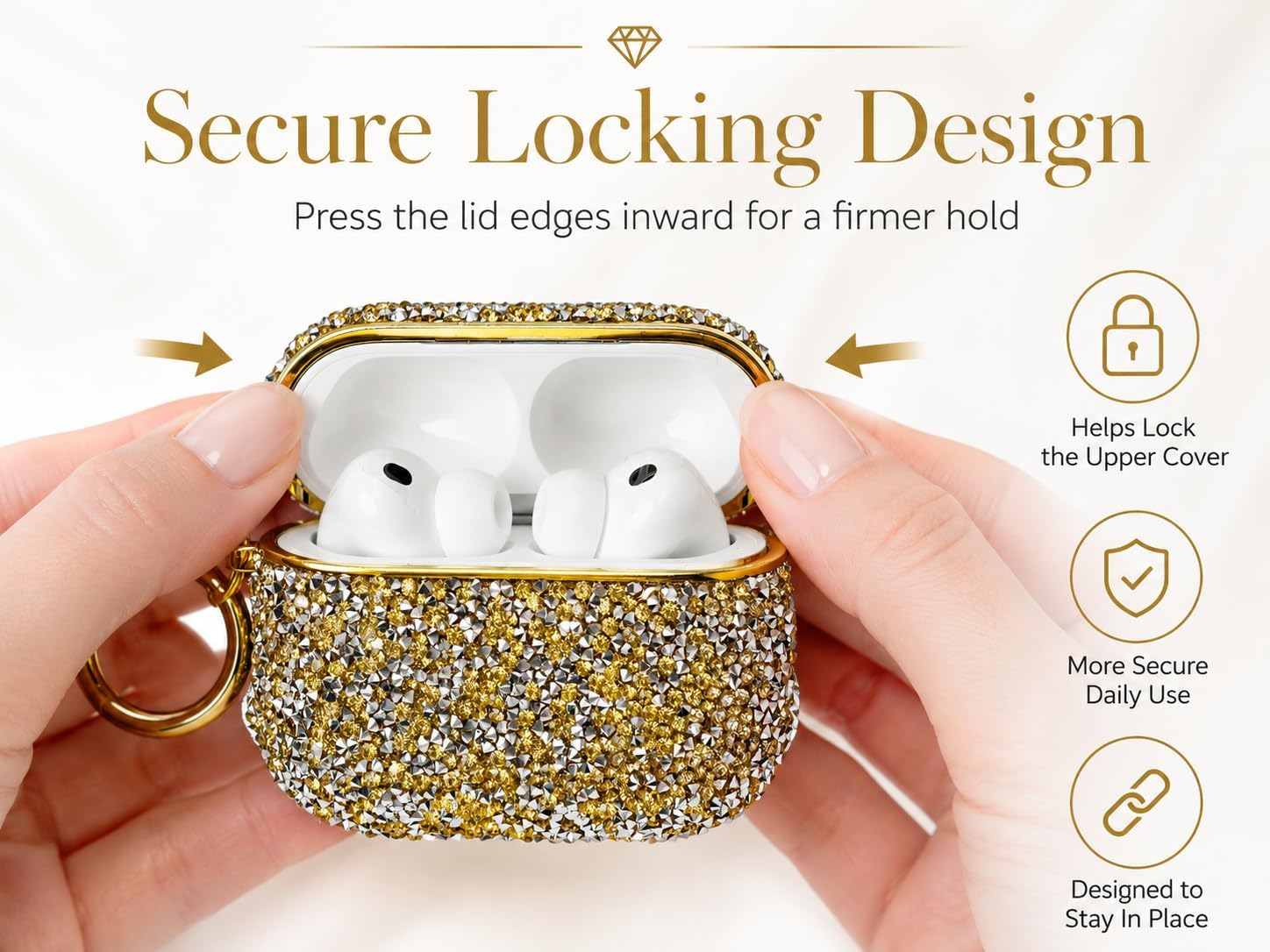 Bling Rhinestone Case Compatible with AirPods 4 & AirPods 5