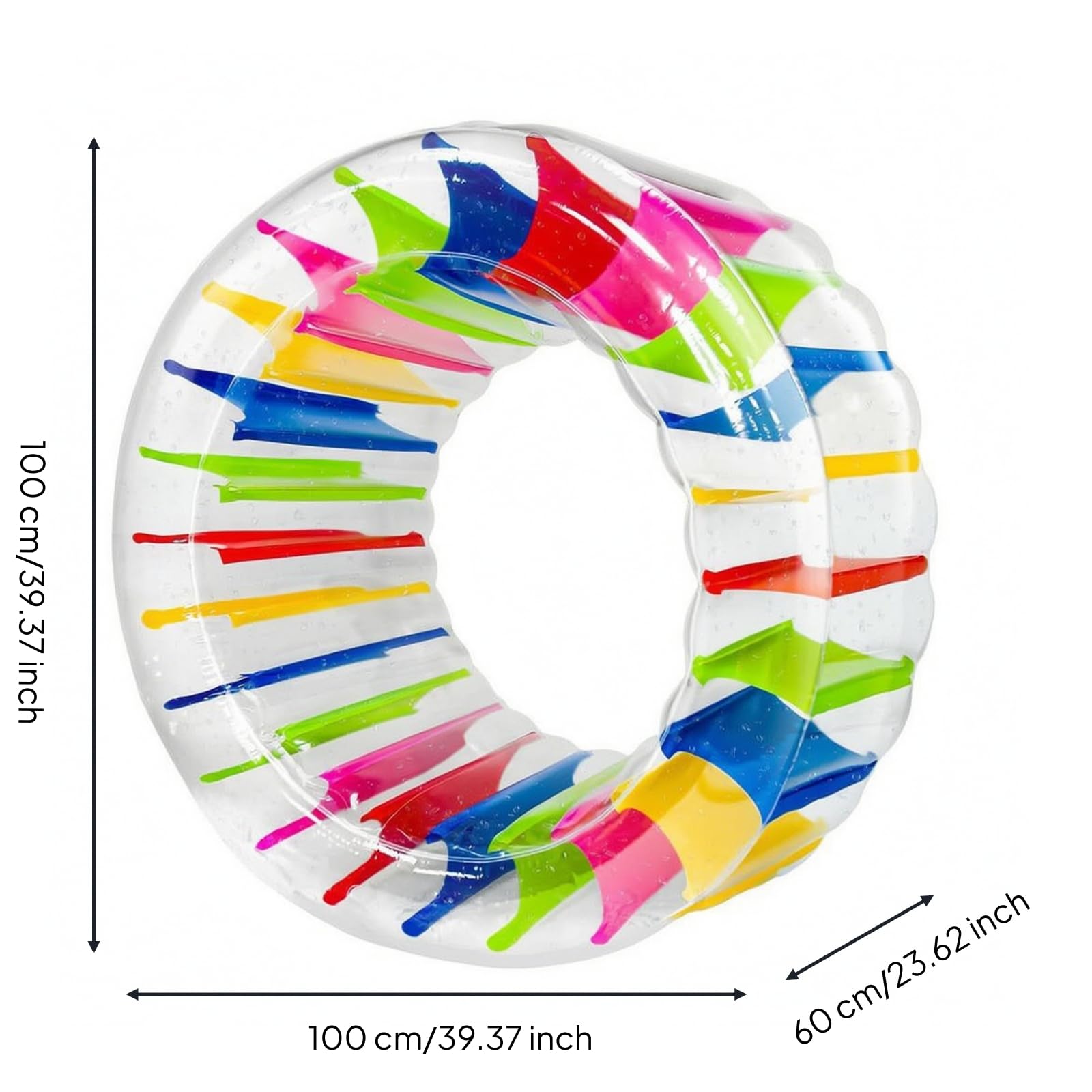 Almencla Ruota Idraulica Gonfiabile Mullore | Tubo Gonfiabile, Colorato, per l', Bambini, 100x60x65cm