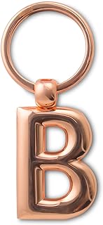 IF Metal Letter Keyring Personalised Alphabet Letters - Rose Gold - B
