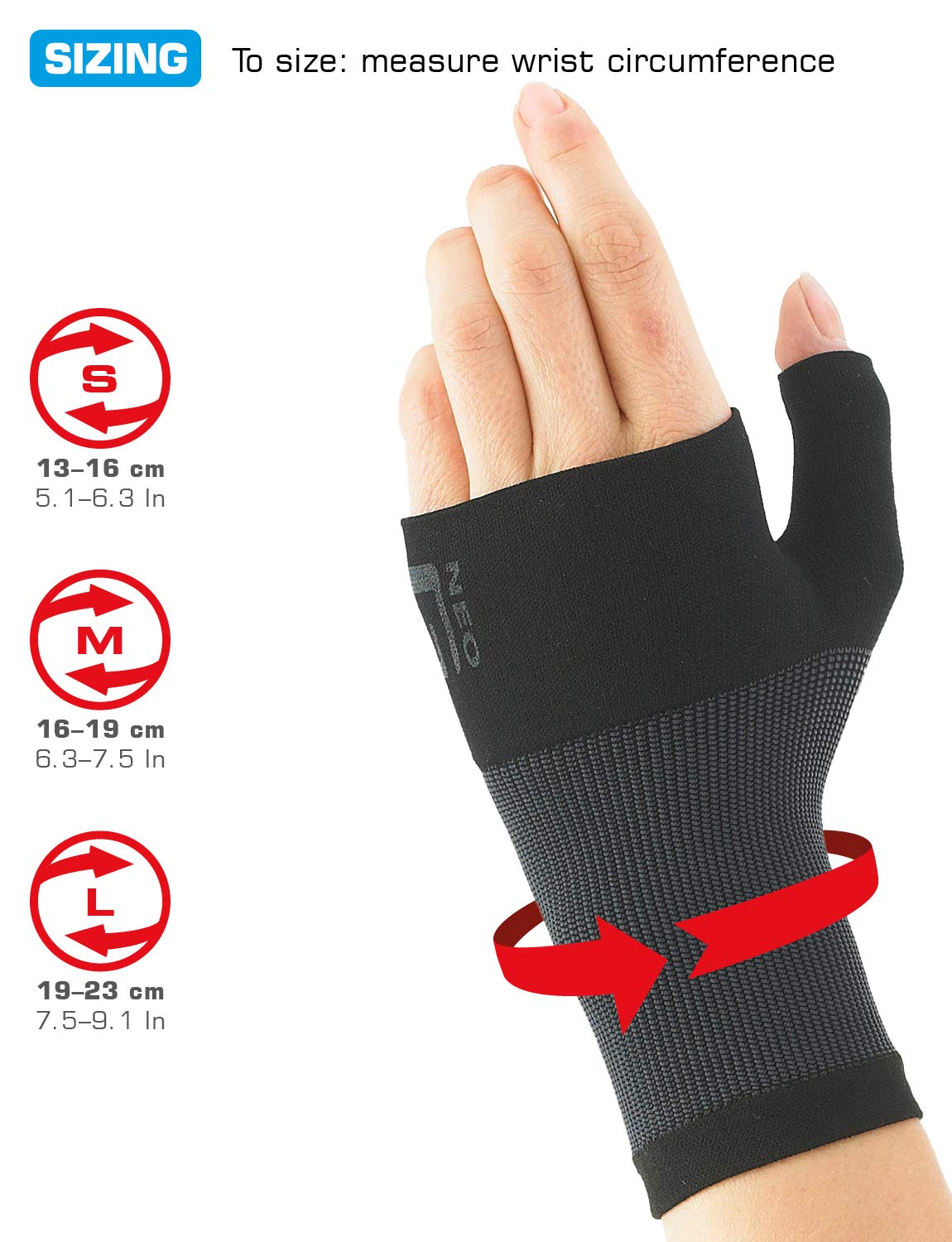 Neo G Wrist and Thumb Support for Arthritis, Joint Pain, Tendonitis