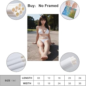 Mikako Multibe Glamour Pose Poster Office Bedroom Dining Room Decorative Canvas Mural 08x12inch 20x30cm