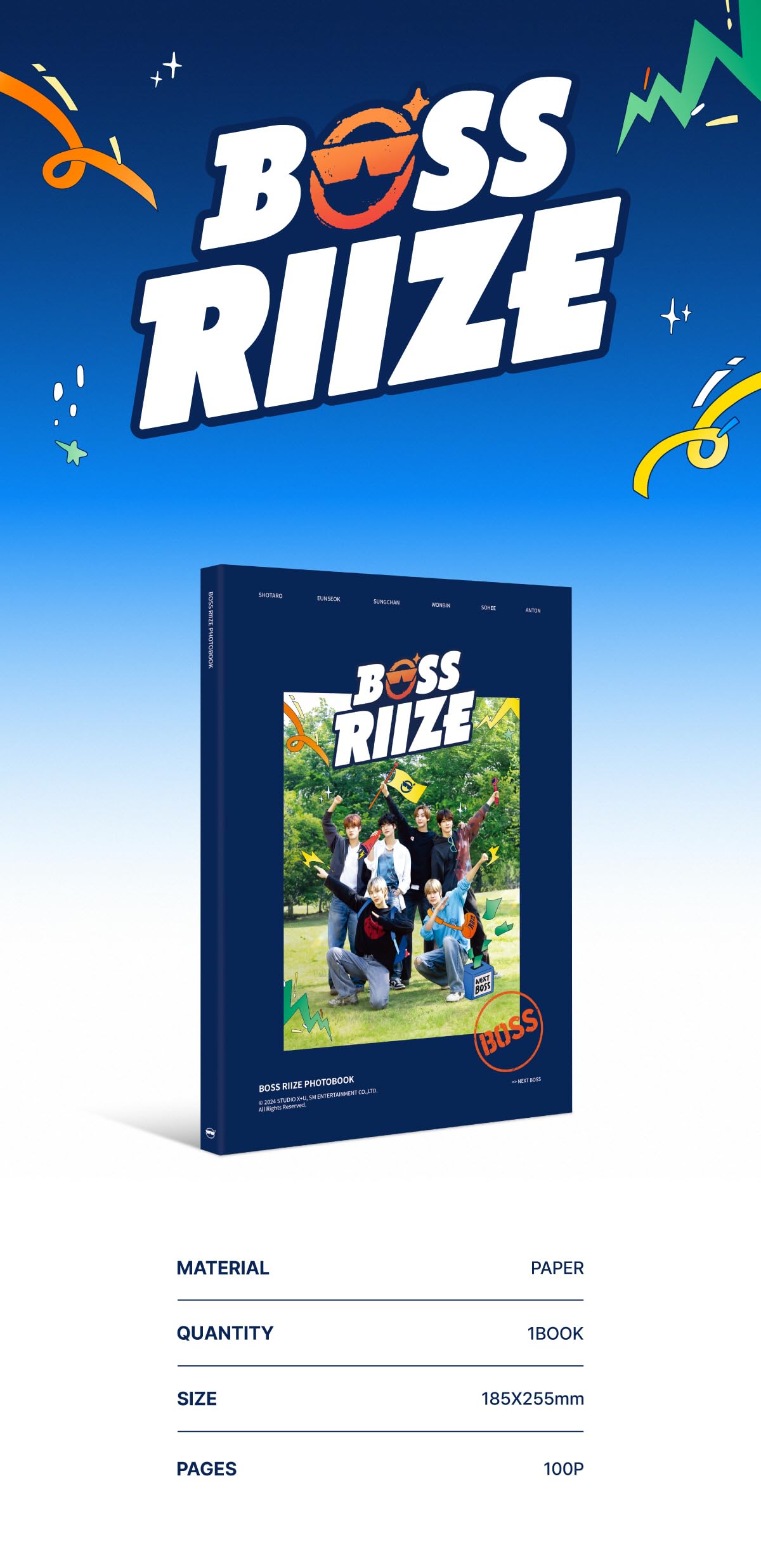 BOSS RIIZE フォトブック GIFT BOXに付属ポスター　ショウタロウ Amazon.com: RIIZE - Boss Riize Pop-Up Exhibition Photobook : Home
