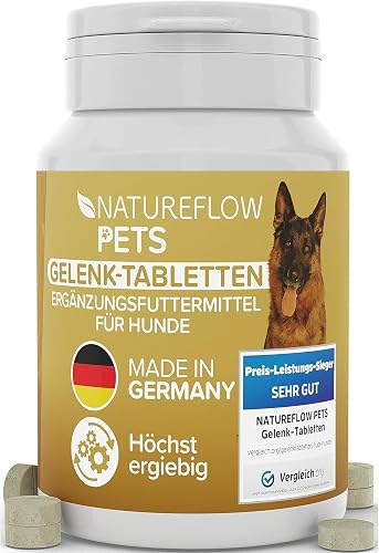 Joint Tablets for Dogs, Made in Germany with Green-Lipped Mussel, MSM and Devil's Claw, No Capsules, High Acceptance Joint Tablets for Dogs, Pack of 100