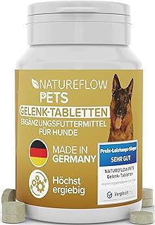 Gelenktabletten Hunde – Test SEHR GUT Made in Germany mit Grünlippmuschel, MSM und Teufelskralle - Keine Kapseln, hohe Akzeptanz Gelenktabletten Hund - 100 Stück