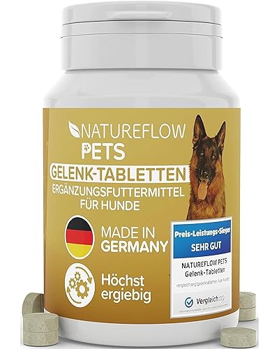 Gelenktabletten Hunde – Test SEHR GUT Made in Germany mit Grünlippmuschel, MSM und Teufelskralle - Keine Kapseln, hohe Akzeptanz Gelenktabletten Hund - 100 Stück