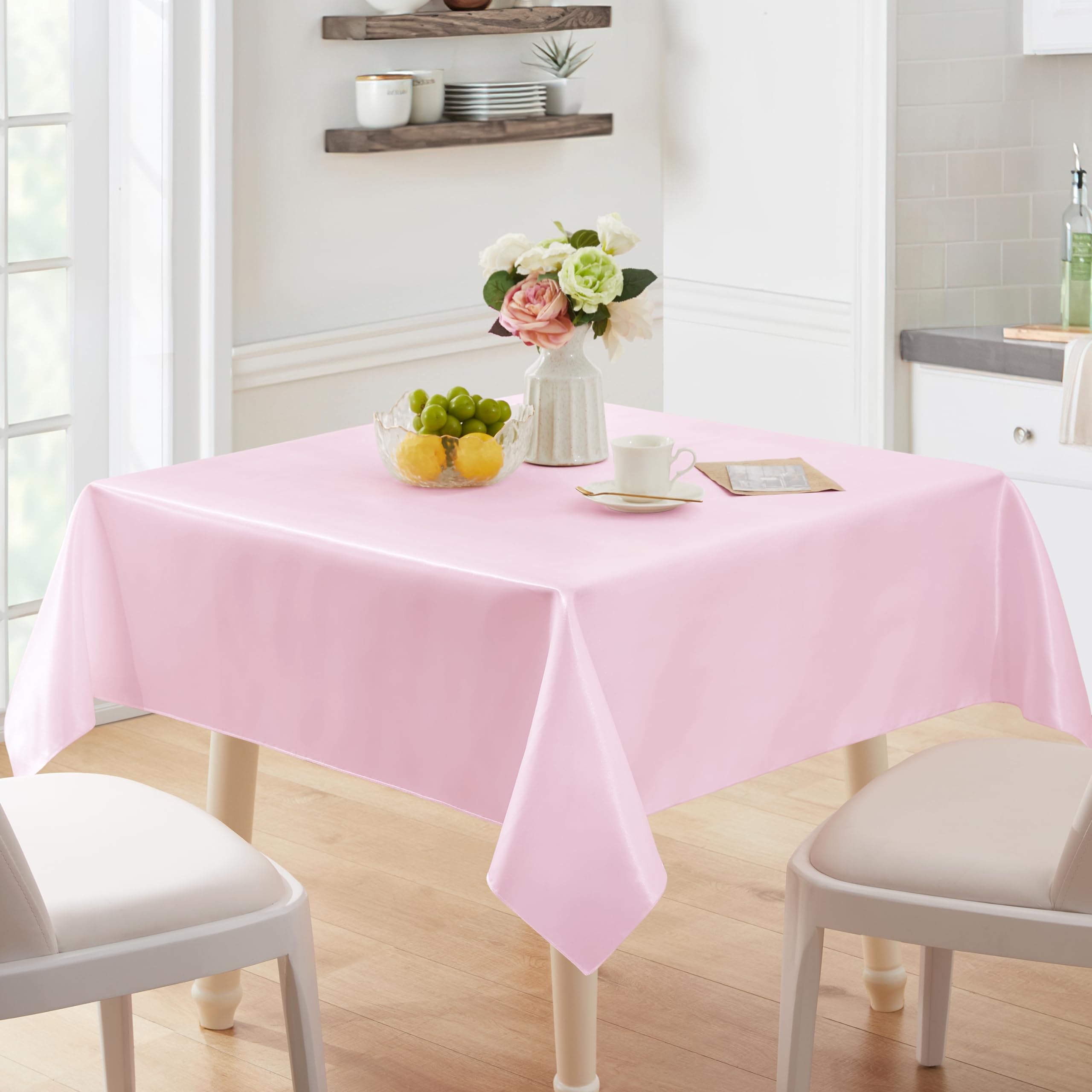 Lot De 6 Nappe Carrée Blanche Tissu 132 X 132Cm Nappe Table Basse