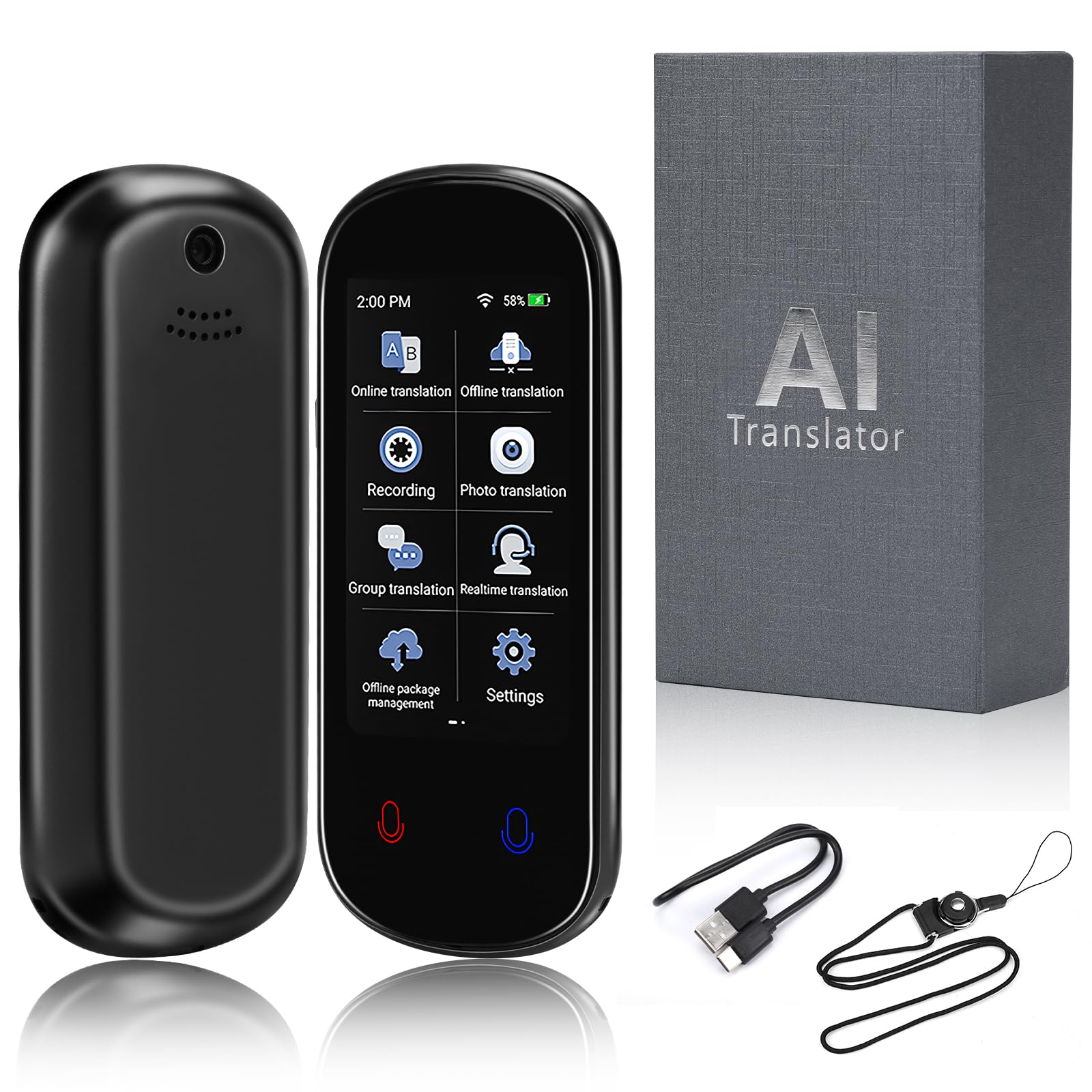 Voice Language Translator 138 Online Languages 14 Offline Translation Device - View #9