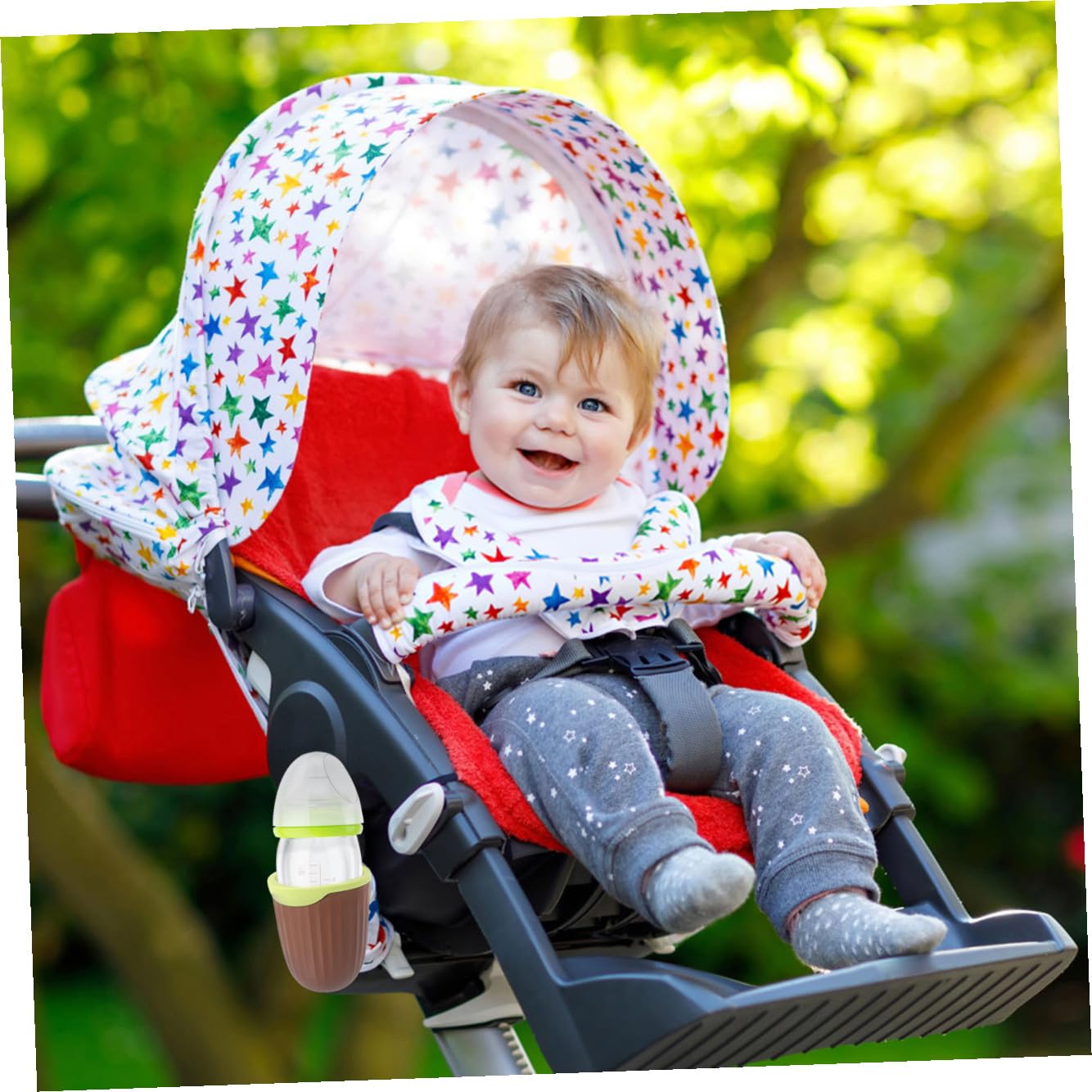 BESTonZON 2pezzi Supporto Per Borraccia Da Passeggino Accessorio Per Carrozzina Pratico e Sicuro Per Mamme e Materiale e Resistente