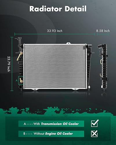 Vista 60 de SCITOO Reemplazo completo del radiador de aluminio para 1993-1998 para Toyota para T100 2.7L 3.0L 3.4L 2090 Radiador
