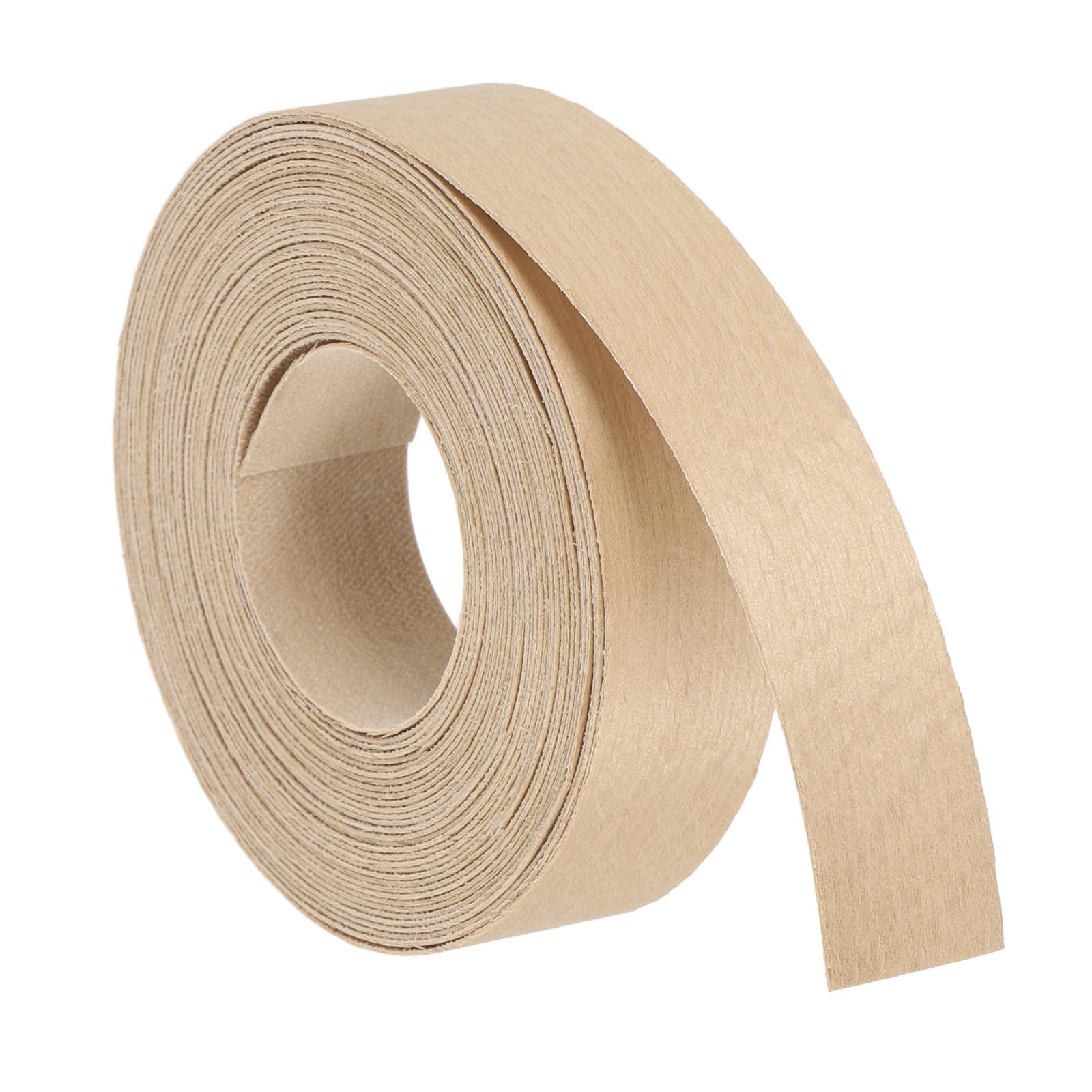 sourcing map 2.5cm x 7.62m Wood Veneer Edge Banding, Pre-Glued Flexible Beech Edging Strips, Iron on with Hot Melt Adhesive Wood Tape for Cabinet Repair and Furniture Restoration