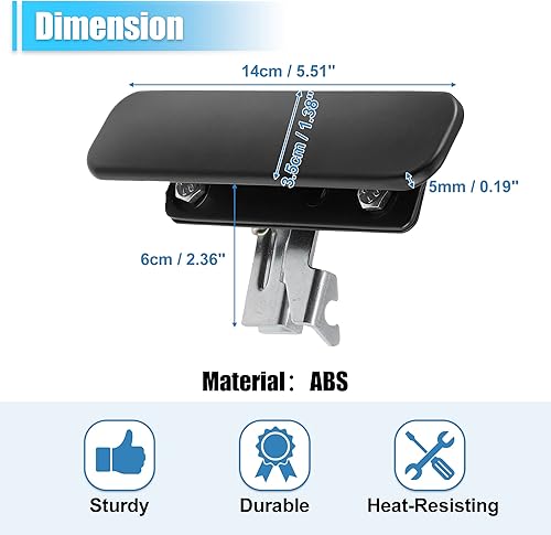 Miniatura 7 de X AUTOHAUX Manija de puerta exterior exterior de carga trasera para Ford E150 E250 E350 E450 E550 Econoline Van 6C2Z15434A20A manija de puerta