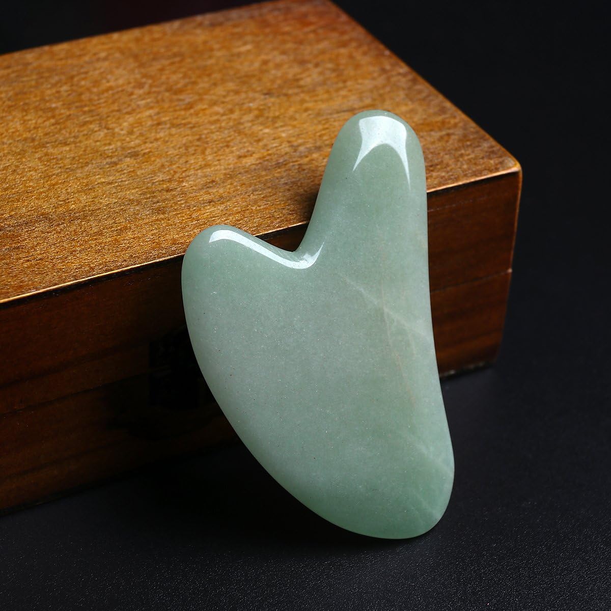Rosenice Aventurine Massaging Scraping Massage Tools Natural Stone Board guasha Stone for SPA Acupuncture