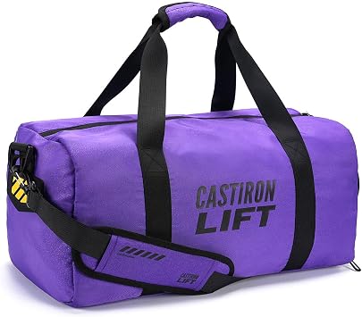 Gym Bag for Men & Women with shoes Duffle Bag for Travel, Sports, Fitness & Workout, Purple, Athletic