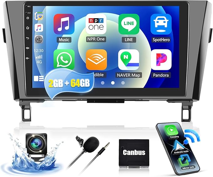 2G+64G Car Radio Stereo for Nissan Rogue 2014 2015 2016