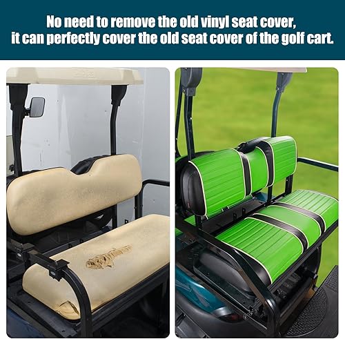Miniatura 5 de NOKINS Funda de asiento de diamante para carrito de golf EZGO Yamaha, cubierta de asiento de vinilo para carrito de golf