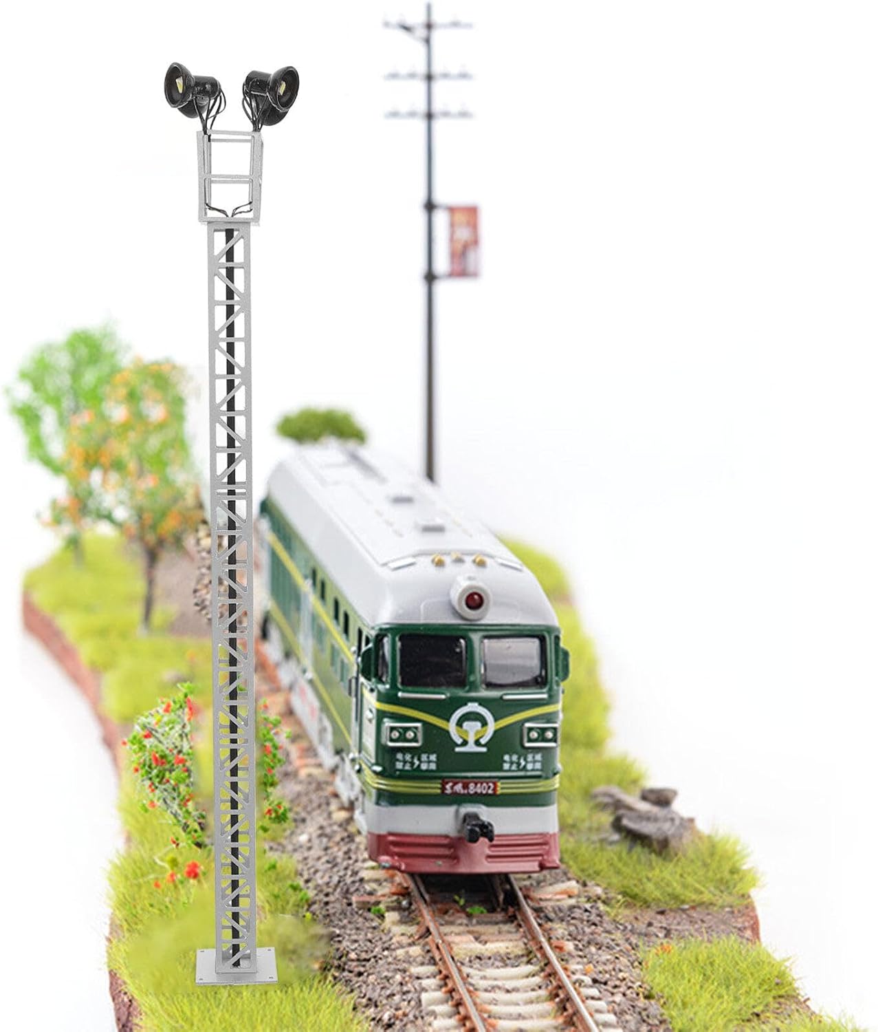 UPKOCH 2pcs Miniature Traffic Light Model Kit Sand Table Signal Lamp for Model Trains Ho Scale Dioramas and Architectural Layouts