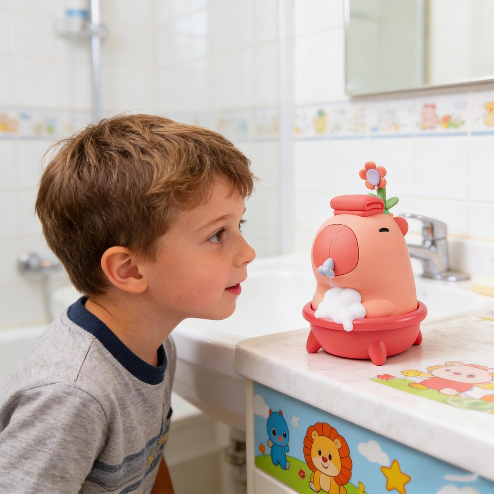 Dispensador Automático De Jabón Para Manos Diseño En Forma De Capibara | Dispensador De Jabón Líquido Automático Para Cocina De Ducha Y Champú Hogar Apartamento Dormitorio Cocin