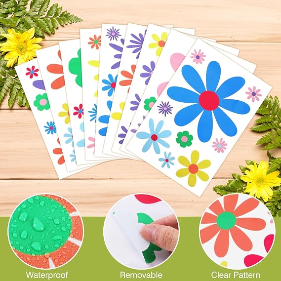 90 PCS Flowers Car Decals, Auto Stickers Waterproof Hood Vinyl Decal Window Stickers Graphics Body Side Door Trunk Decoration for Racing SUV Truck Bus Window Wall Laptop Motorcycle
