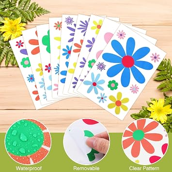 90 PCS Flowers Car Decals, Auto Stickers Waterproof Hood Vinyl Decal Window Stickers Graphics Body Side Door Trunk Decoration for Racing SUV Truck Bus Window Wall Laptop Motorcycle