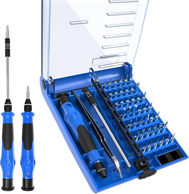 VCELINK Precision Screwdriver Set, Magnetic 45 in 1 with Extension Shaft, Mini Screwdriver Set with T3, T4, T5, Small Repair Tool Kit for Glasses, Phone, Computer, Game Console, PS5, Camera