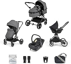 Ickle Bubba Atom 3 in 1 Travel System with Astral Car Seat (Graphite Grey)