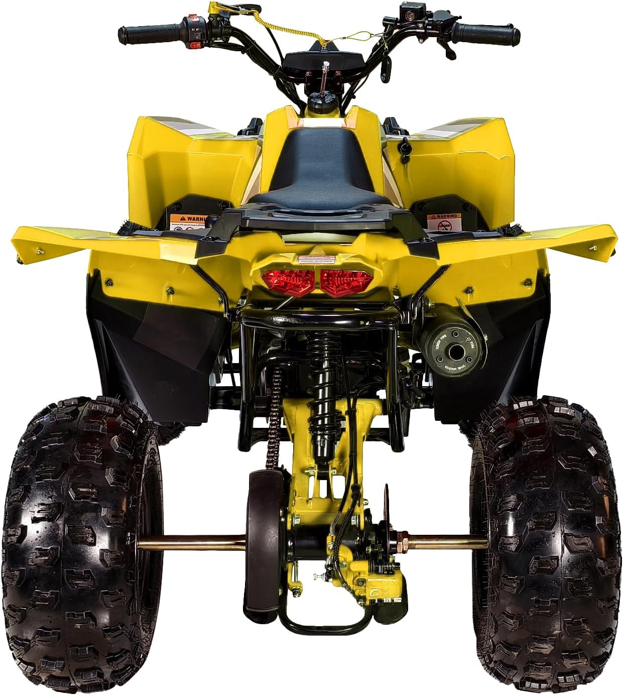 HHH Sporty #CT-125E ATV 125cc ATVs for Youth & Adults Four Wheeler Utility Gas Power Sports Quad with Reverse Led Lights Big Tires 18/19 inches (Yellow)