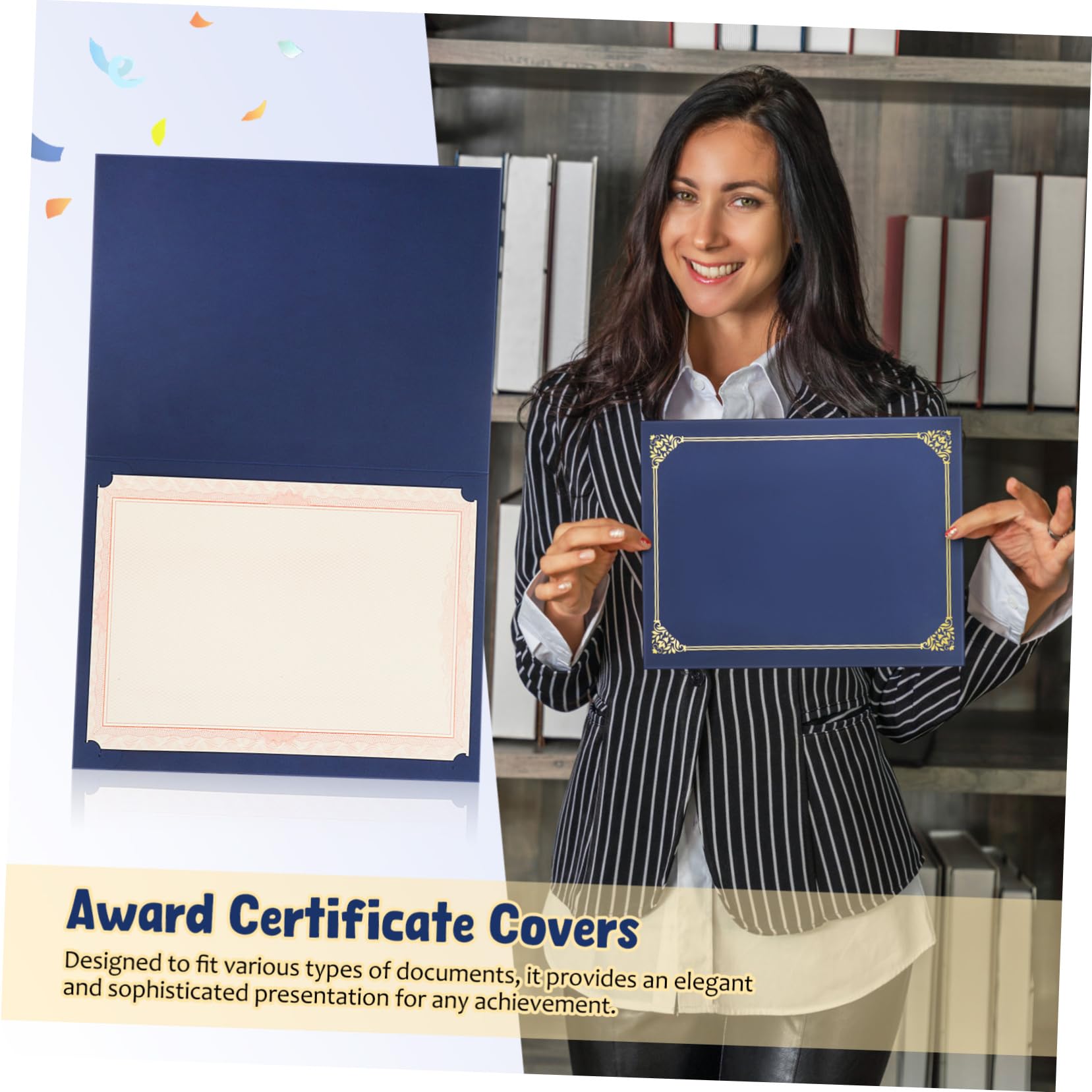 Generico 30 Pezzi Di Sigillo Per Certificato Con Bordo In Lamina D'Oro Portadocumenti Per Diploma Portapremi Per Certificati Di Laurea Elegante Cornice Decorativa In Carta Per