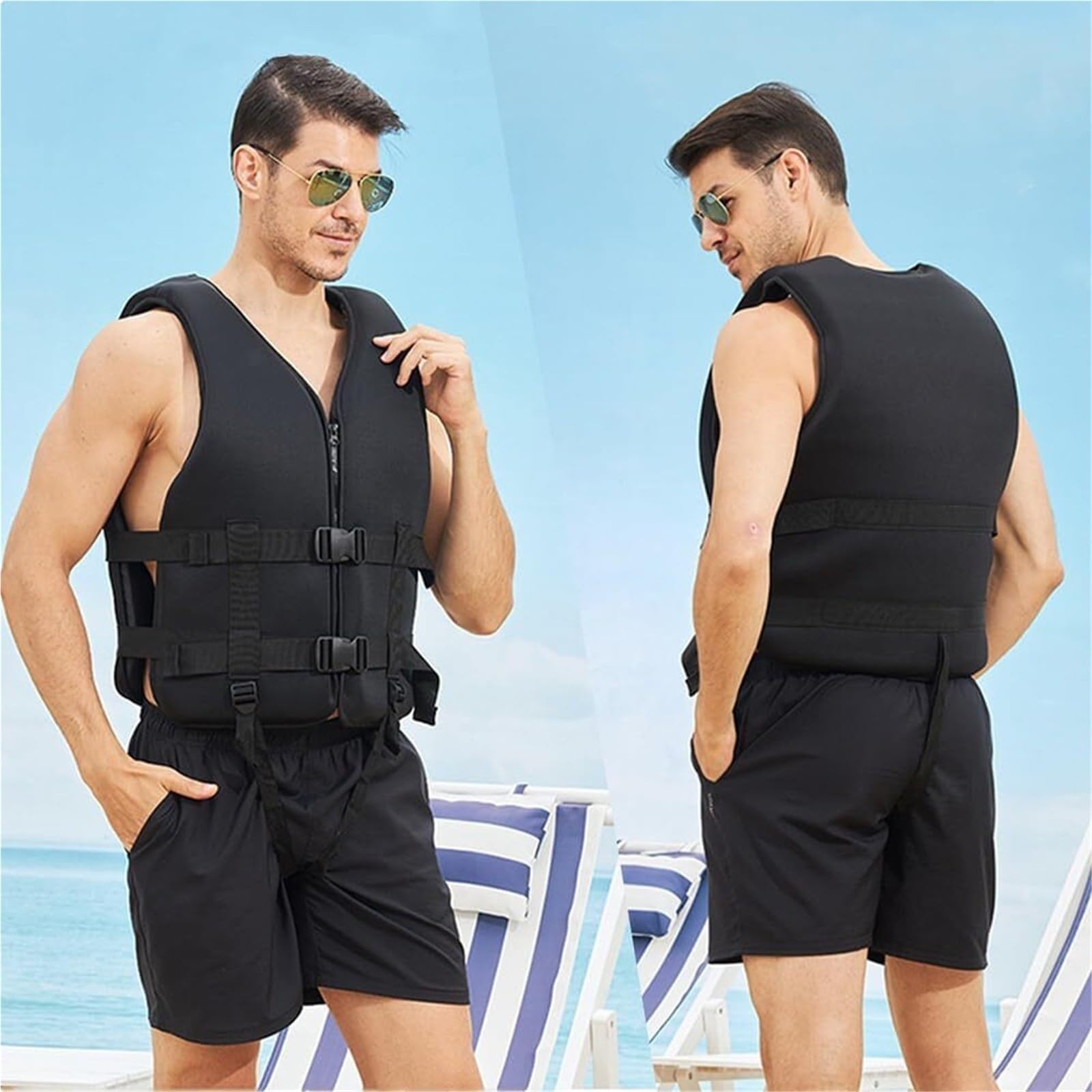 75N - Chaqueta de neopreno para kayak, pesca, natación