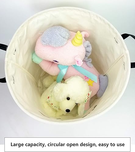 Miniatura 4 de Cesta de almacenamiento grande de QUEENLALA, plegable y redonda, cesta de almacenamiento, cesta de la coladacuarto de bañodecoración del hogarcesta