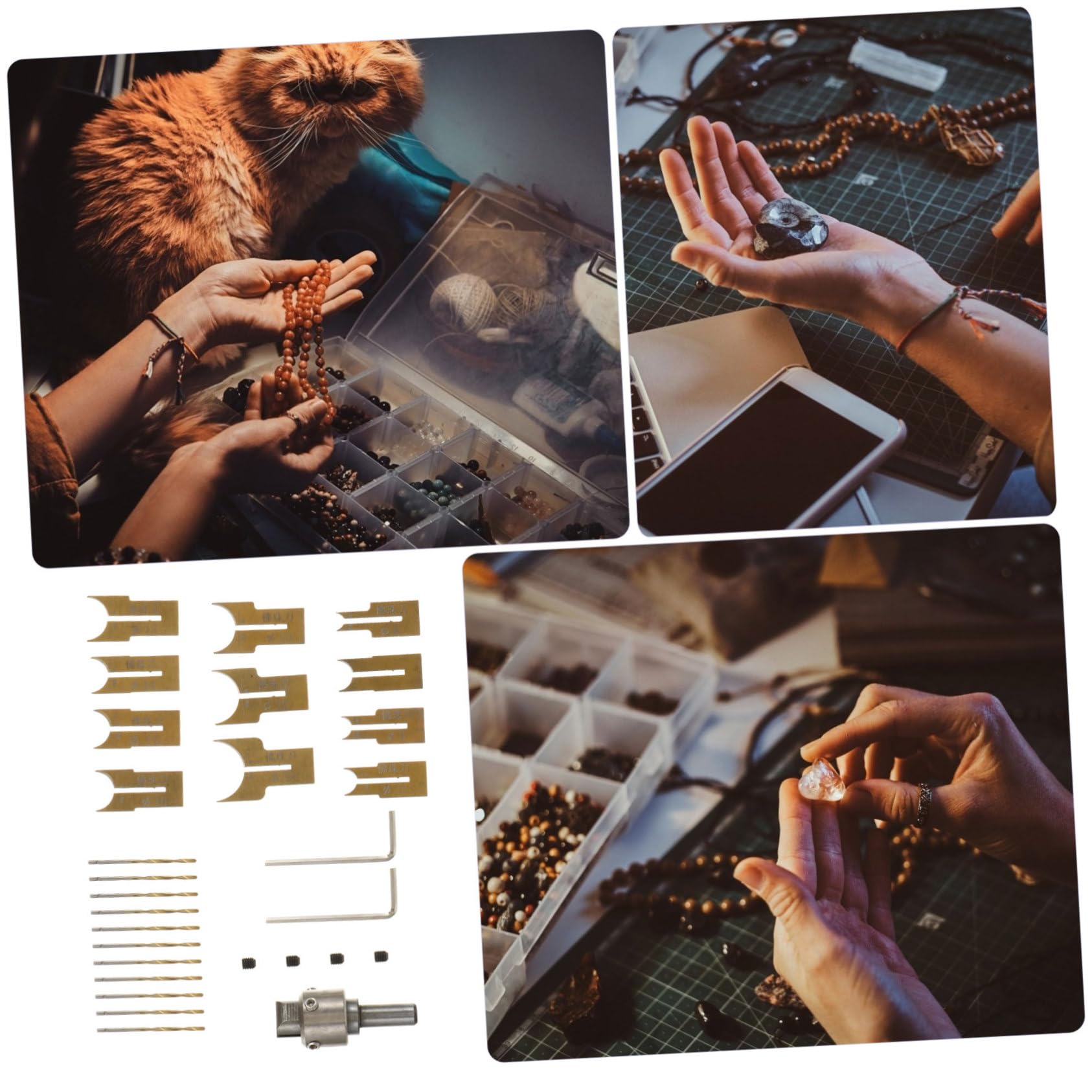 Juego de 24 Brocas para Anillos de Madera de Acero de Precisión | Manualidades y Bricolaje Diy, Fabricación de Joyas, Kit de Herramientas para Trabajar la Madera