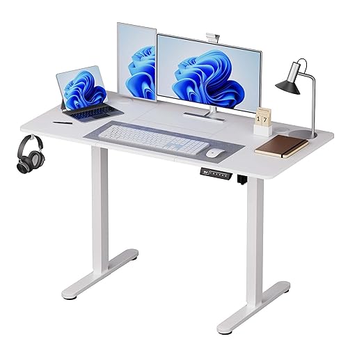 Bureau Assis-Debout Relaxdays, électrique, Affichage LED, Choix de Tailles, métal,