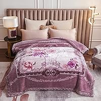 Vista 19 de Manta de Visón Coreana de Invierno de Felpa Suave, Manta de Forro Polar Raschel de Franela para Sofá y Sillón 60x80 Pulgadas Otoñal Suave y Cálida