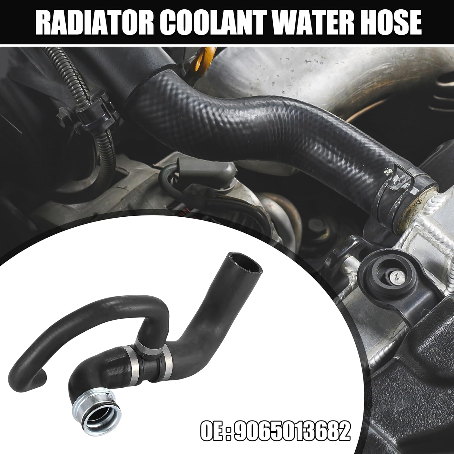 X AUTOHAUX Car Lower Radiator Coolant Hose Water Pump Cooling Pipe 9065013682 for Mercedes-Benz Sprinter 2500 3500 2010-2017