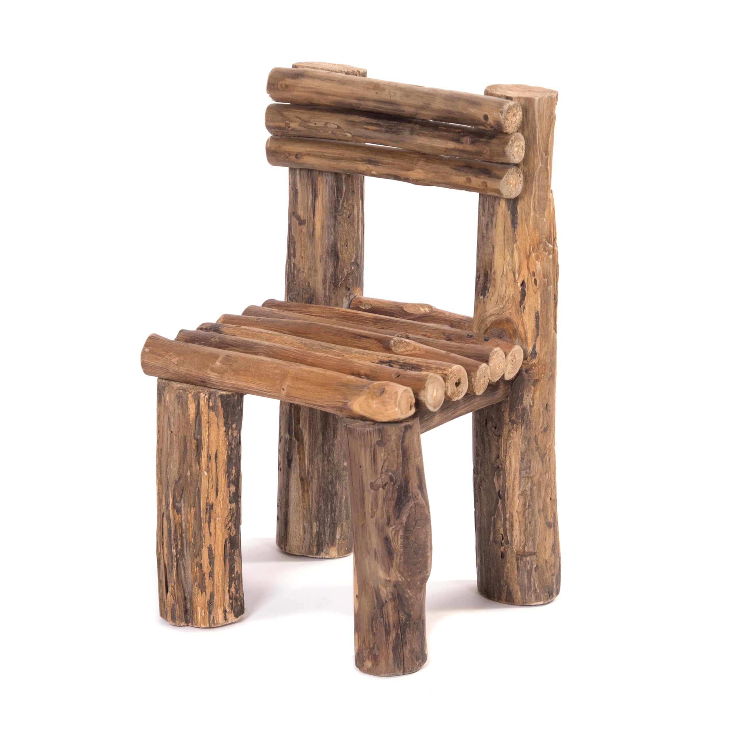 DESIGN DELIGHTS Tabouret à Fleurs en Bois Bloom | Teck Massif, 50x29x29 cm (hxlxp) | pour Plantes Forme de Chaise, Tabouret dappoint en Teck