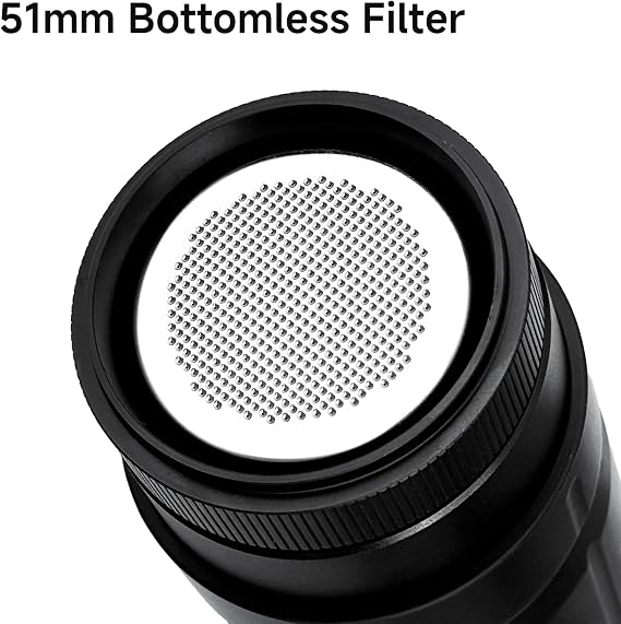 HIBREW H4C Ultra - Portable Electric Espresso Maker, 51mm Bottomless Professional Coffee Maker, USB-C Rechargeable for Ground Coffee,Compact for Camping and Travel,with Foldable Holder & Carrying Case