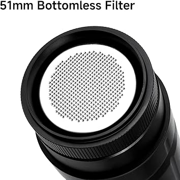 HIBREW H4C Ultra - Portable Electric Espresso Maker, 51mm Bottomless Professional Coffee Maker, USB-C Rechargeable for Ground Coffee,Compact for Camping and Travel,with Foldable Holder & Carrying Case