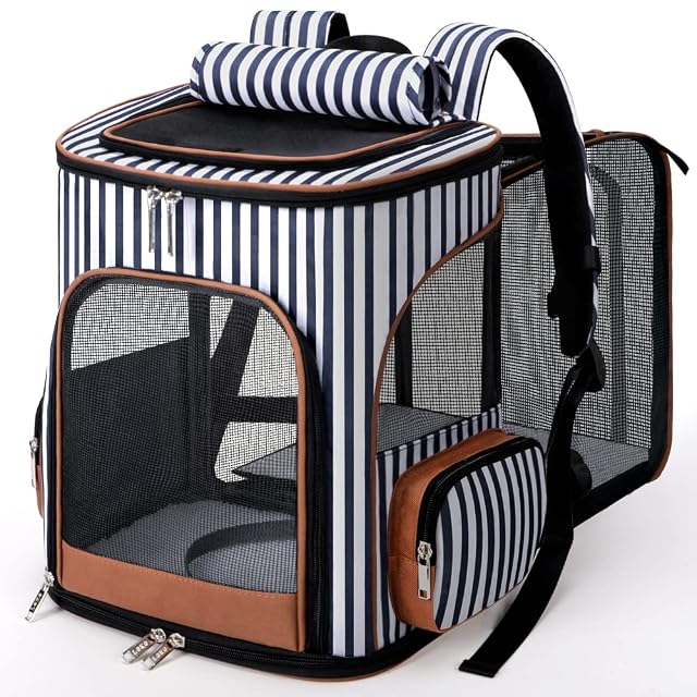 Lekesky Transportin Gato Mochilas para Gatos y Perro Bolsa para Mascotas Expandible Mochila Gato…