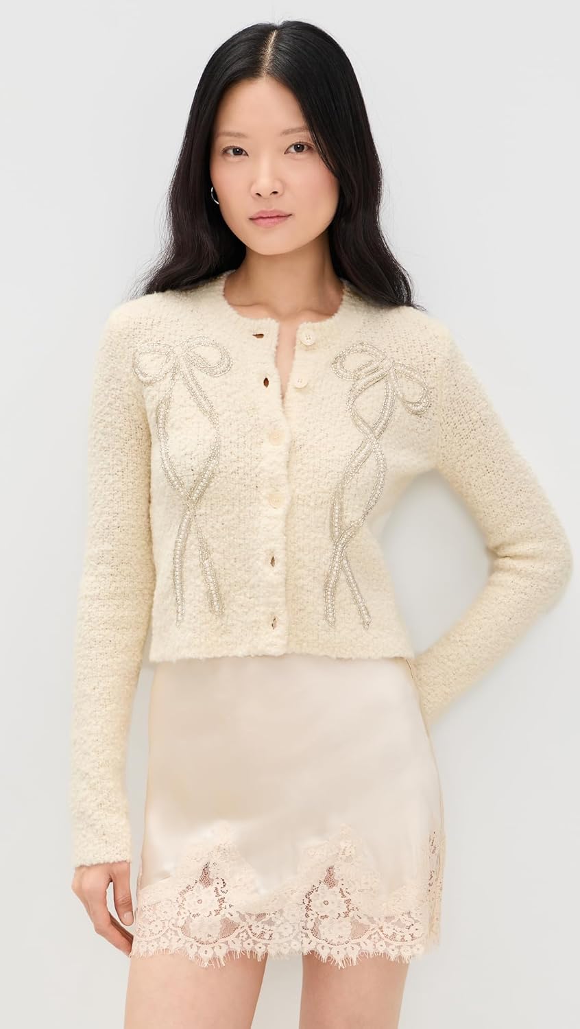 LOVESHACKFANCY Women's Leocadia Cardigan
