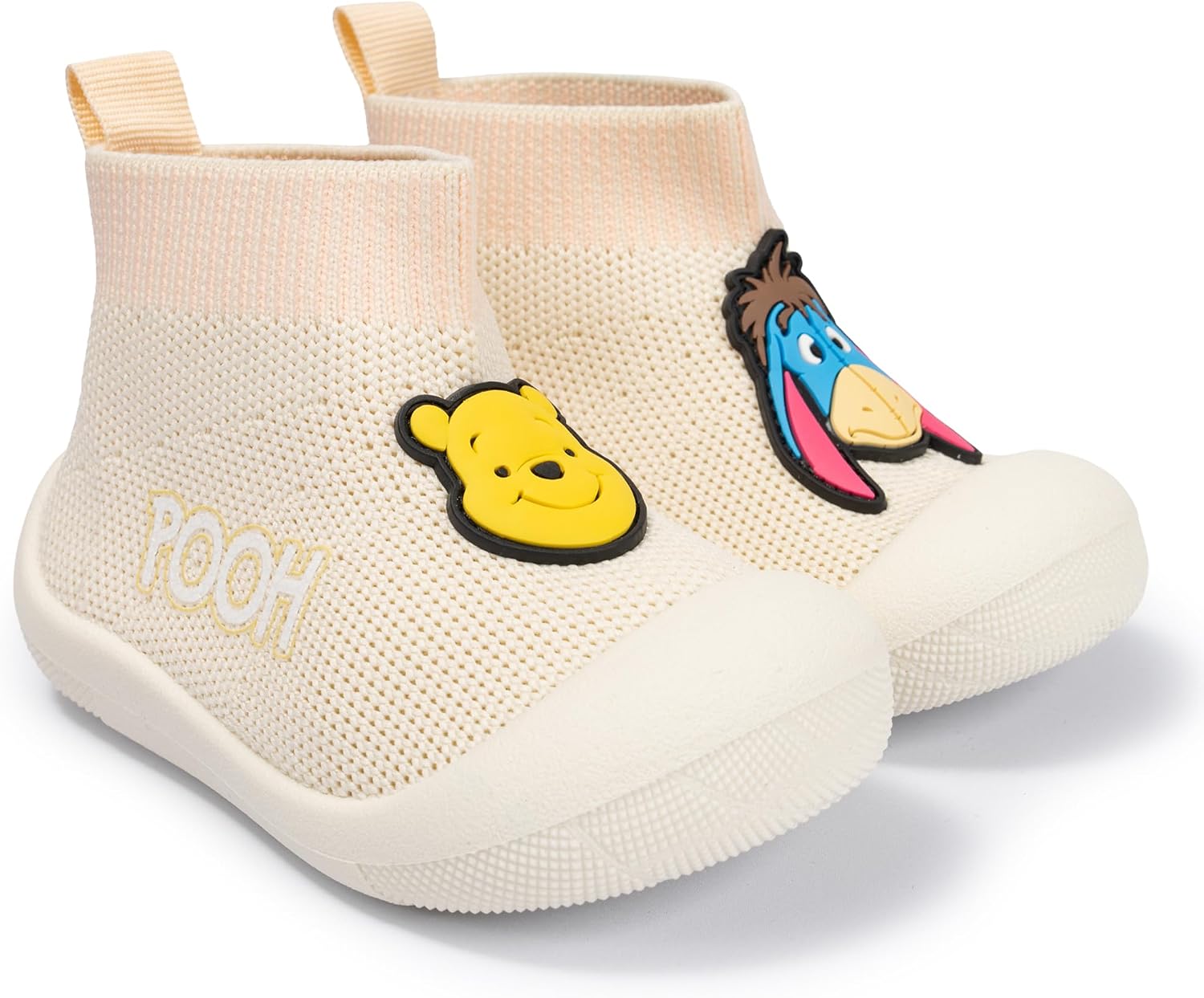 Disney Sock Top Shoes for Babies and Toddlers - Comfortable Minnie Mouse and Winnie The Pooh Baby Sock Shoes for Everyday Wear