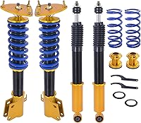 Vista 30 de MOSTPLUS Puntales helicoidales compatibles con MK2 MK3 1995-2002 Volkswagen Cabrio/ 90-95 Corrado/ 85-99 Golf Jetta (solo cuerpo 1999 Jetta MK3)