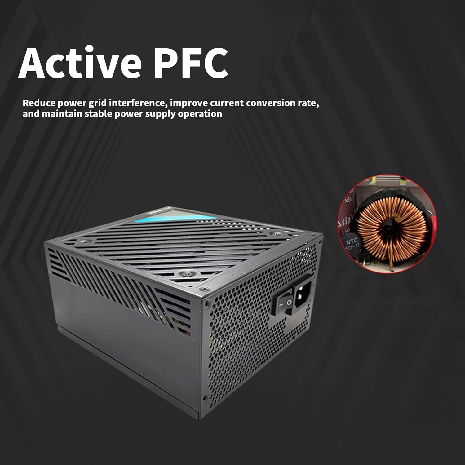 750W PCケース電源8pin電源ケーブル8pin+2x6pin包括的な機能を備えたデスクトップPC用ゲーム供給