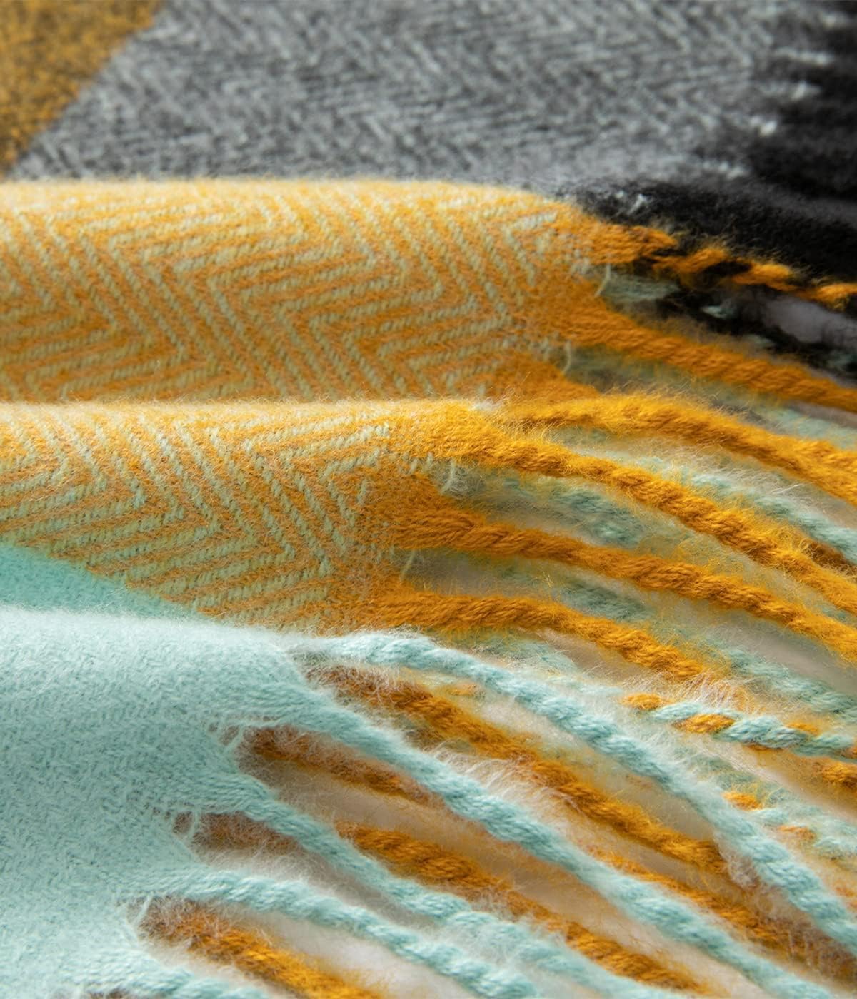 Villand Women's Wool Scarf - Cashmere Feel Winter Checked Scarves for Women, Large Soft Thick Shawls and Wraps with Gift Box - Image 6