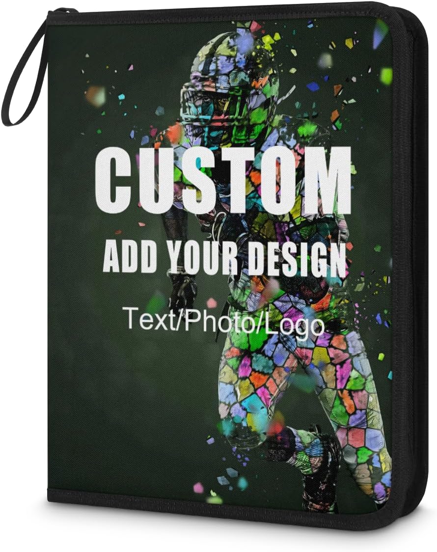 Custom Polyeaster Sports Card Binder - Personalized Trading Cards Binder Organizer Customized Collectible Game Card Albums Folder Gift for Pokémon YuGiOh MTG TCG Game Cards & Baseball Cards Storage