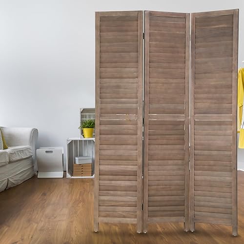 Miniatura 2 de PayLessHere Divisor de habitación de madera, pantalla de privacidad de 5.75 pies para interiores, plegable, portátil, pantalla de división para