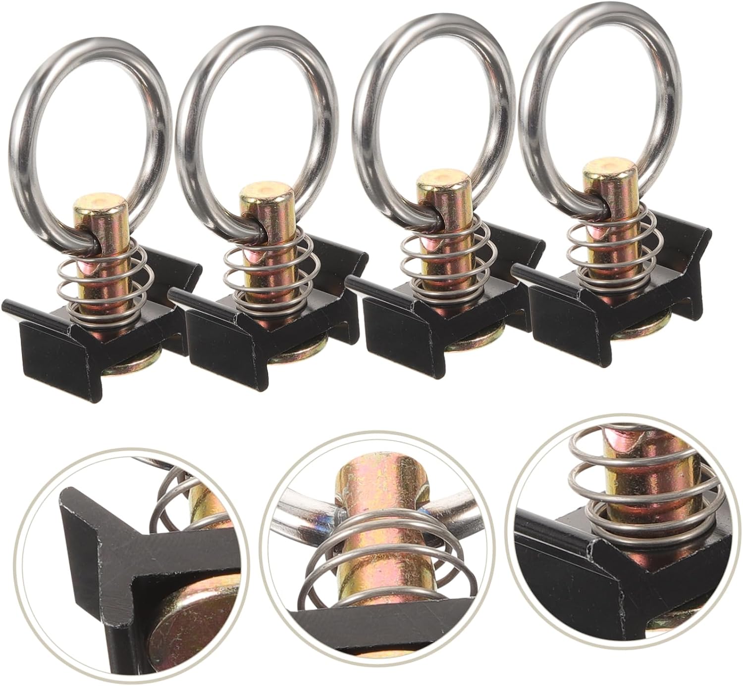 SHOWERORO 5Pcs Round Ring Accessories for Aircraft Lighting Suspension Single Fitting for Tie Down Steel Construction for Aviation and Stage Setup