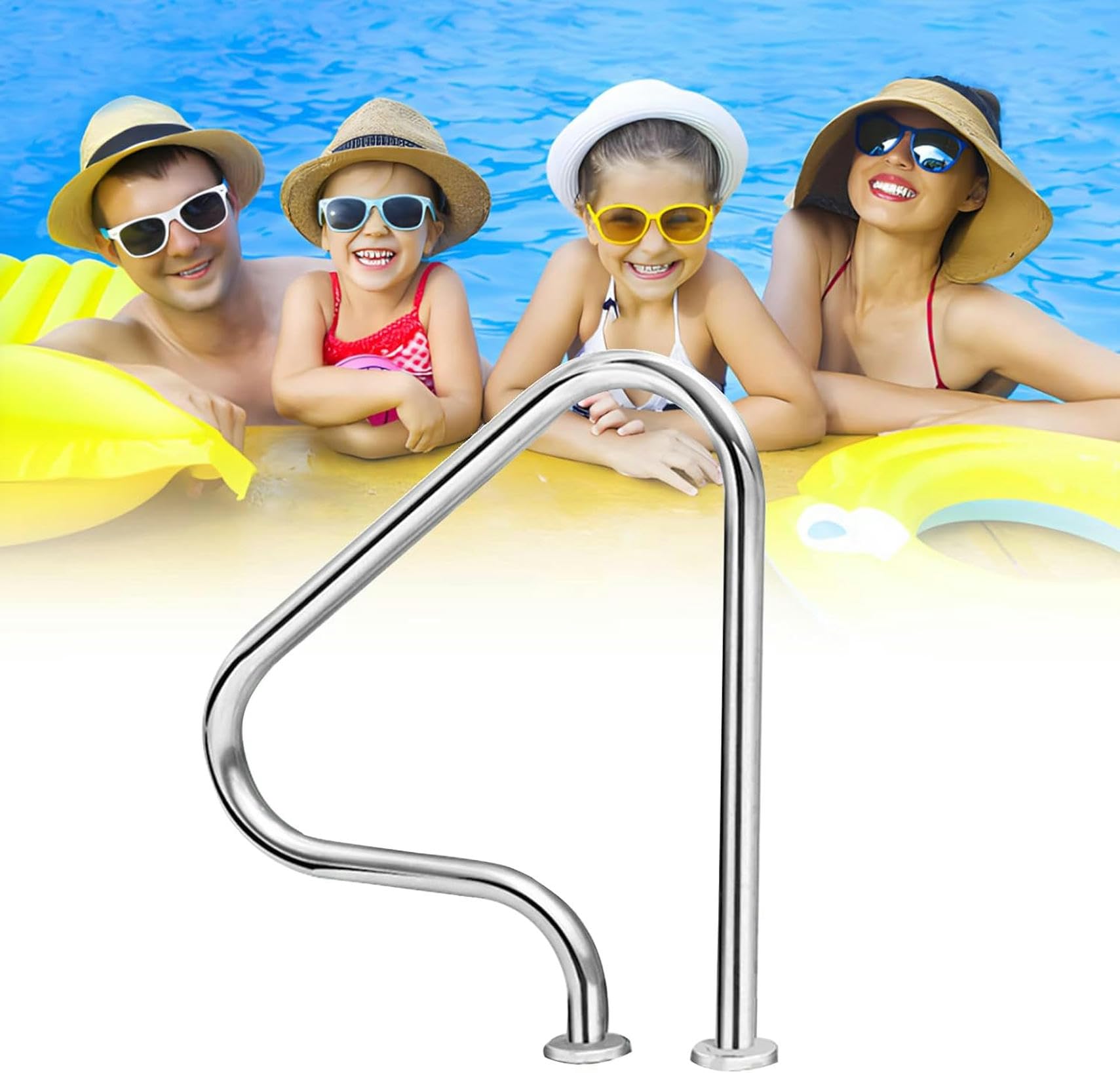 Main courante de piscine pour sécuriser l'accès des enfants et seniors