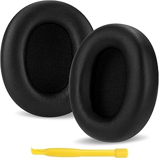 Linkidea イヤーパッド 互換性 パッド スカルキャンディ Skullcandy Crusher ANC 2 ヘッドホンに対応 パッド イヤークッション/イヤーカッププロテインレザー / (黒)